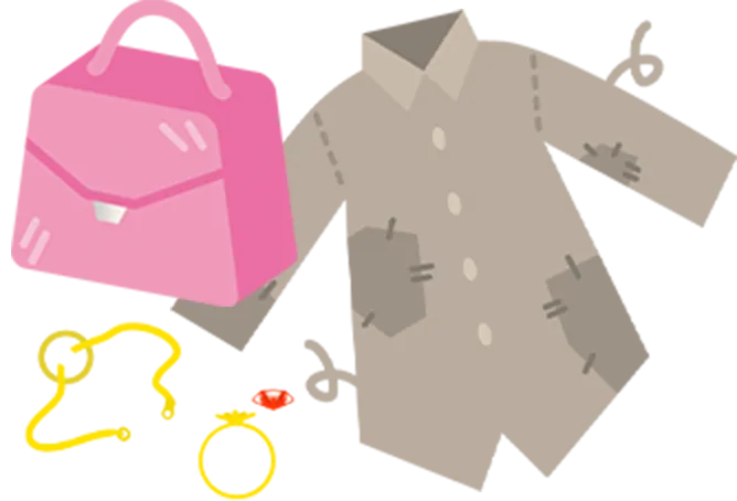 汚れた品イラスト